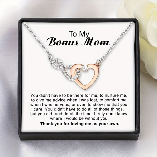 Bonus Mom Heart 8 Necklace Infinity Symbol Gift Card