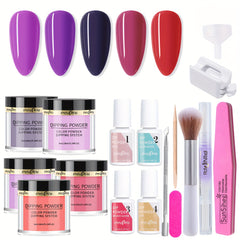 17 Pcs Dip Powder Nail Kit Starter Set All Colors Dipping Powder System