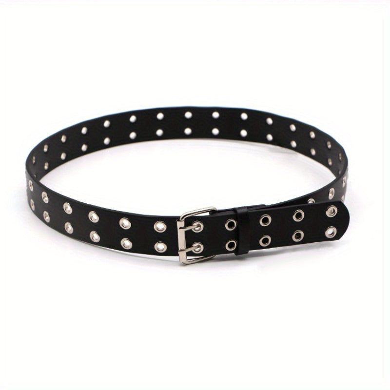 Punk Rivet PU Belts Hip Hop Dress Skirt Jeans Belts Gothic Hollow Belts