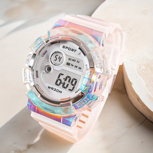 Vibrant Multifunctional Digital Watch Luminous Display Stopwatch Date Functions