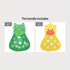 Bathroom Toys Storage Mesh with Suction Cups - Cartoon Design
