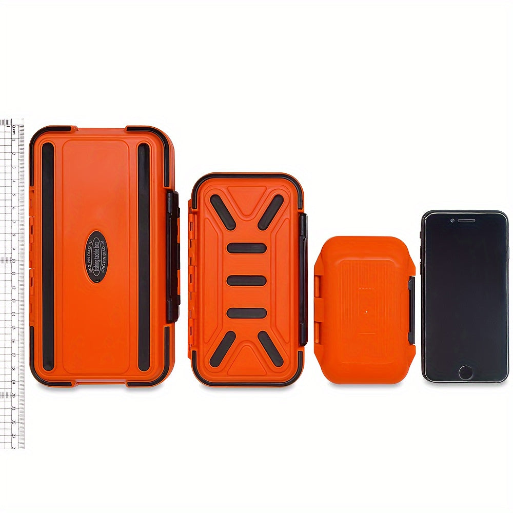 Orange Grid Storage Box Small Parts Tool Organizer Plastic