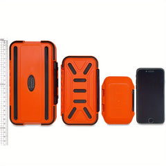 Orange Grid Storage Box Small Parts Tool Organizer Plastic