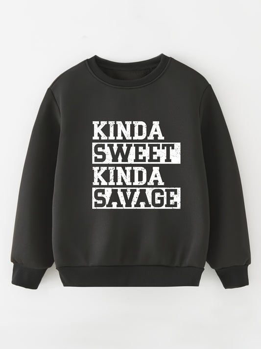 Baby Boys Letter Graphic Pullover Sweatshirt Top