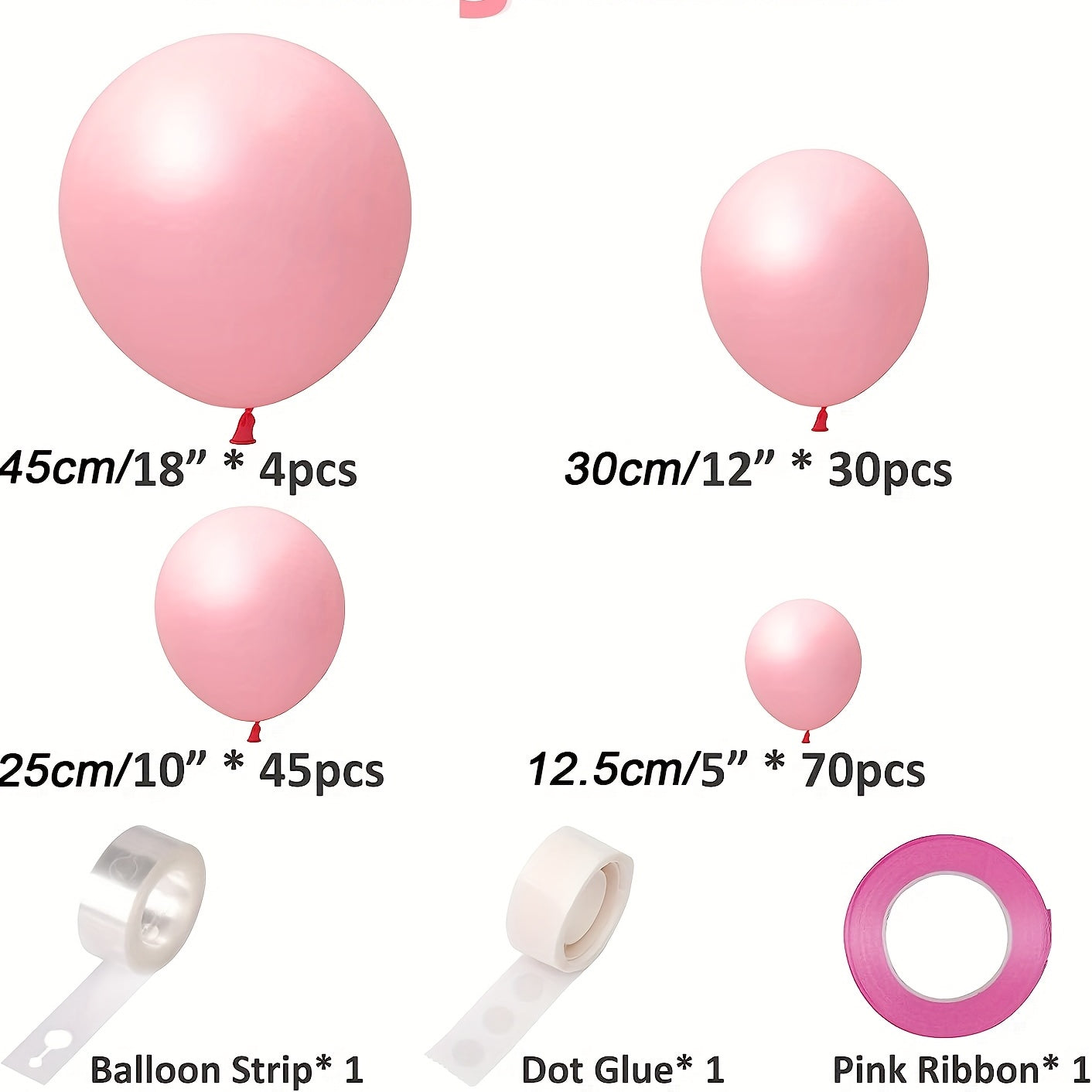 Pink Balloons Garland Kit for Baby Shower Wedding