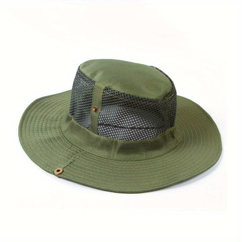 Mesh Hollow Out Sun Hat Unisex Breathable Sunshade Bucket Hat
