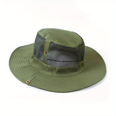 Mesh Hollow Out Sun Hat Unisex Breathable Sunshade Bucket Hat