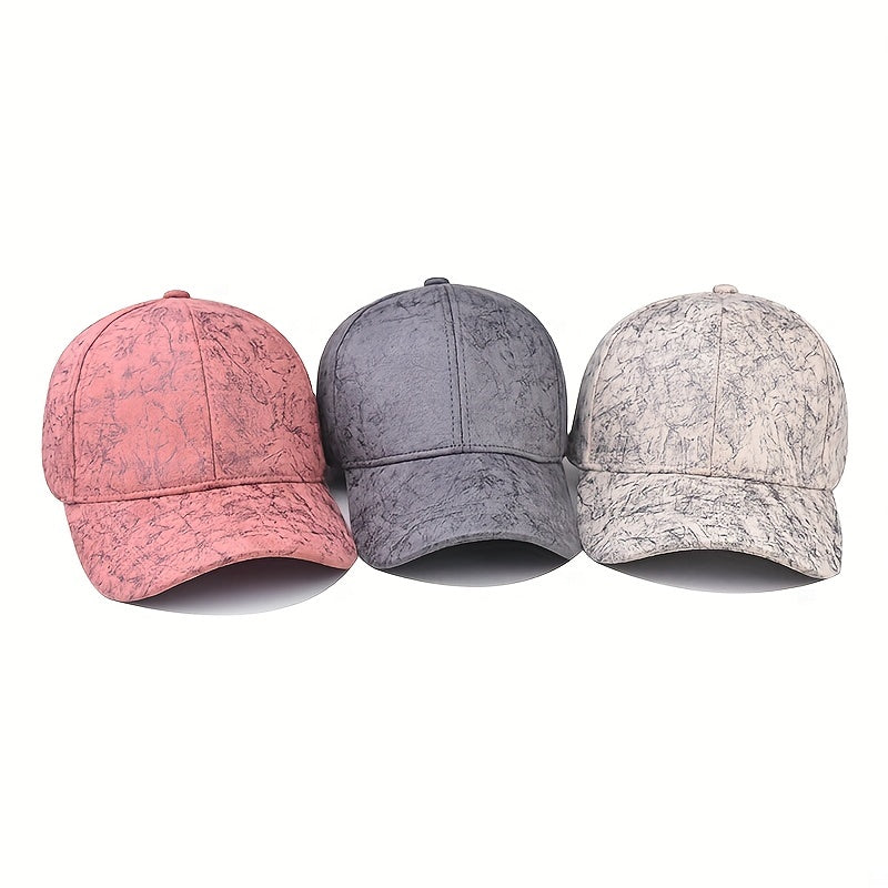 Classic Tie Dye Baseball Cap Solid Vintage Sports Hat Adjustable