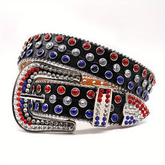 Studded Rhinestone Unisex Western Cowboy Belt