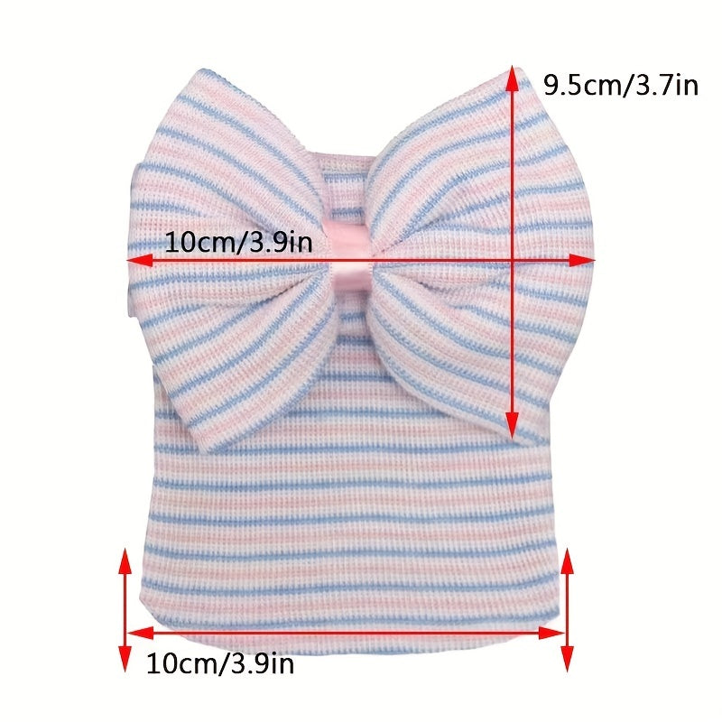 Big Bow Knitted Baby Hat for Newborns
