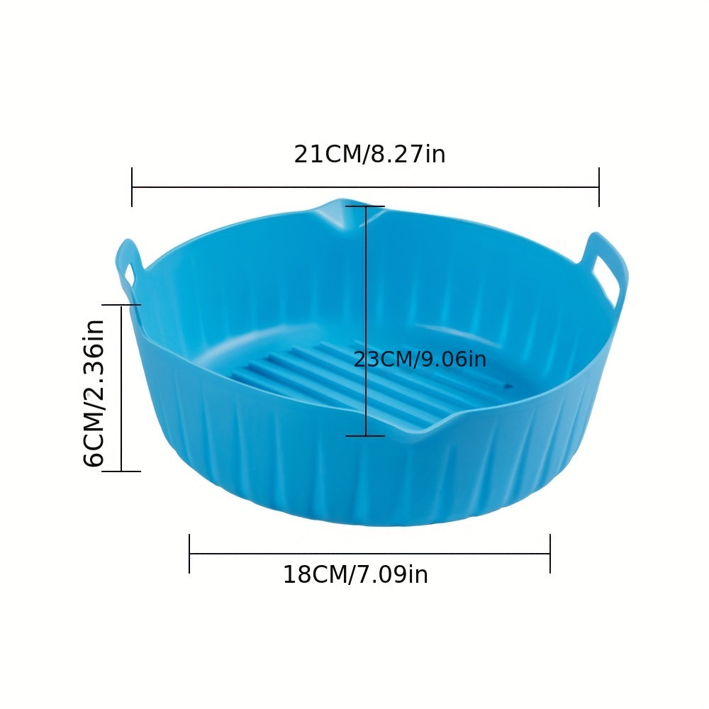 1pc Silicone Air Fryer Liner 18 01cmx5 Heat Resistant Reusable Air Fryer Liners