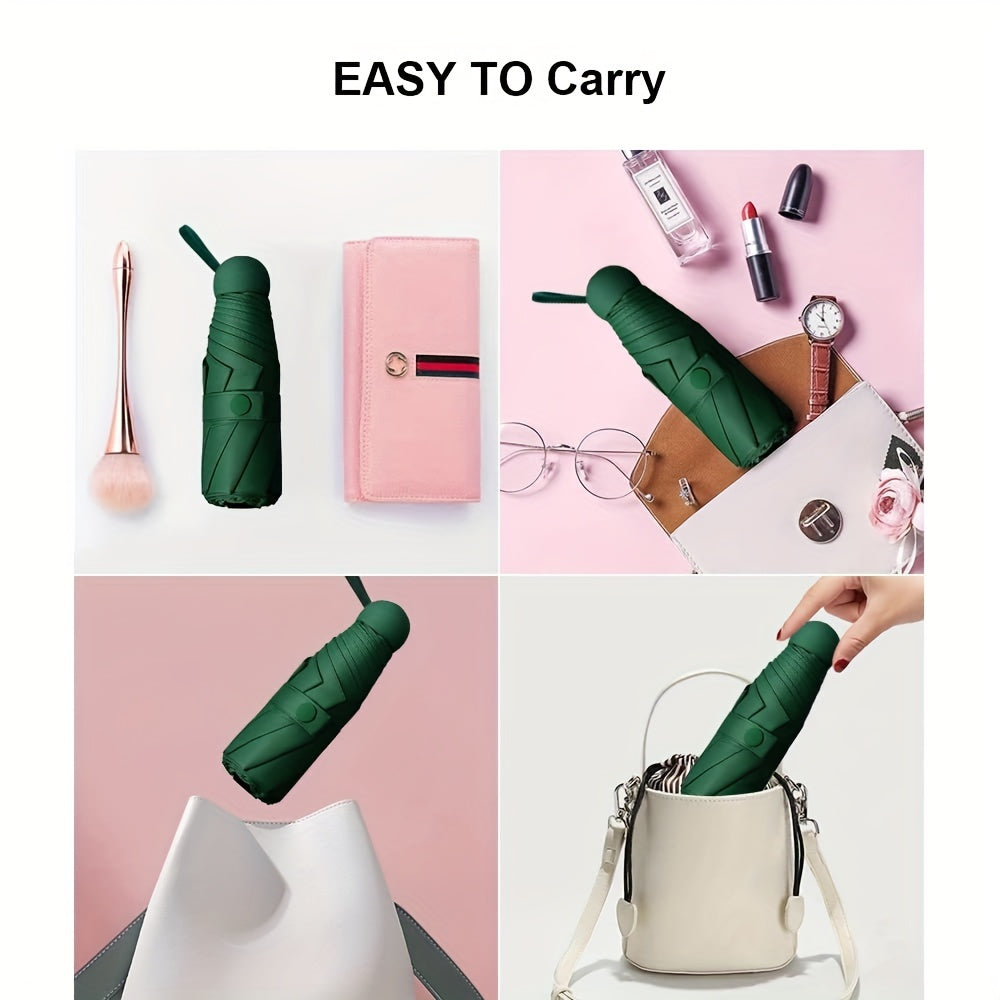 Portable 5-Fold Sun Protection Umbrella Lightweight Compact Umbrella