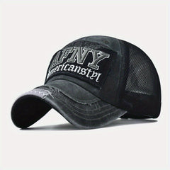 AFNY Letter Mesh Baseball Cap Vintage Sports Hat Summer Visor