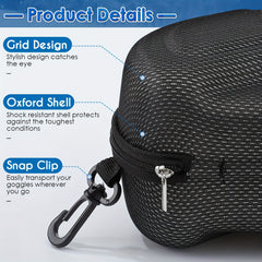 Ski Goggles Protection Case Snowboard Storage Hard zip Box