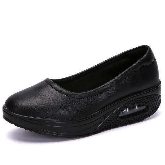 Women's Air Cushion Sole Nurse Shoes Non slip Slip On Casual Platform Shoes