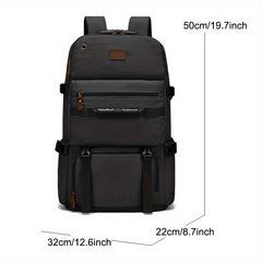 Canvas Backpack With Shoe Compartment Travel Boarding Backpack