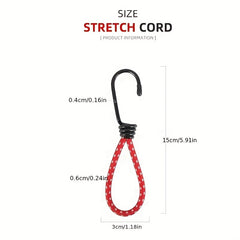 3pcs Outdoor Camping Tent Elastic Rope Buckle Fixed Elastic Bundle Rope Hook