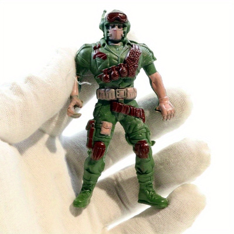 4pcs Tactical Micro Figure Model 5 Joint Tactical Model 8 Micro Landscape