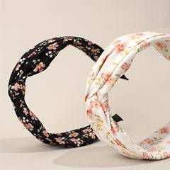 2pcs Knotted Hair Hoop Cross Floral Hairpin Head Hoop Headwear