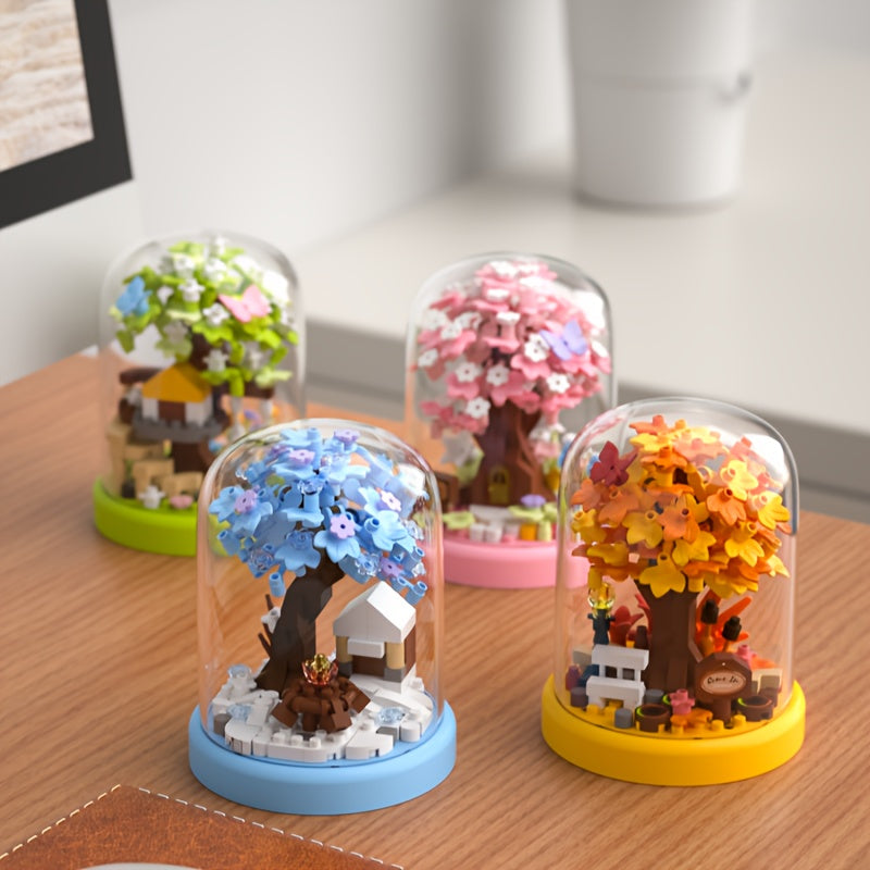 Treehouse Toy Building Blocks Ages 3 Seasons Creative Play ABS Material Vibrant
