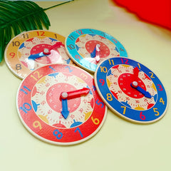 Wooden Educational Clock for Kids Learning Time