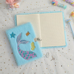 Mermaid Tail Notebook Soft Plush & Colorful