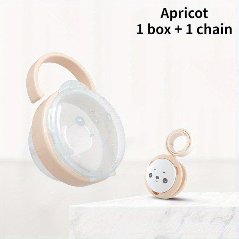 Baby Pacifier Box & Clip Set Safe PP Plastic Cartoon Storage Box