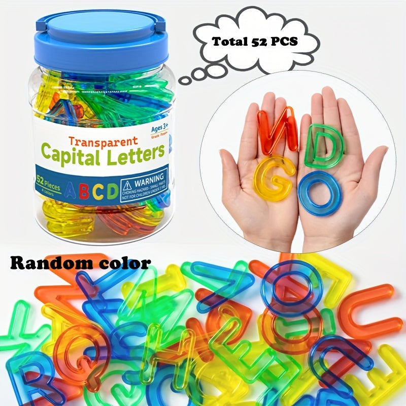 ROYLANZ Translucent Capital Letters Math Manipulatives