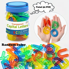 ROYLANZ Translucent Capital Letters Math Manipulatives