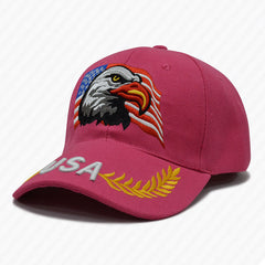 Eagle Head Cotton Peaked Cap Embroidered Baseball Hat