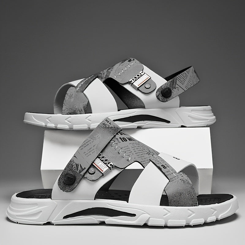 Men's Graphic Sandals Non Slip Open Toe Shoes