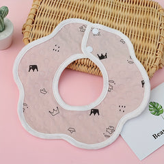 Newborn Saliva Towel Cartoon Printing Waterproof Layer Soft Absorbent Mouth Bib