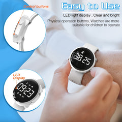 Kids 3D Pedometer Smart Watch USB Rechargeable LED Digital Watch