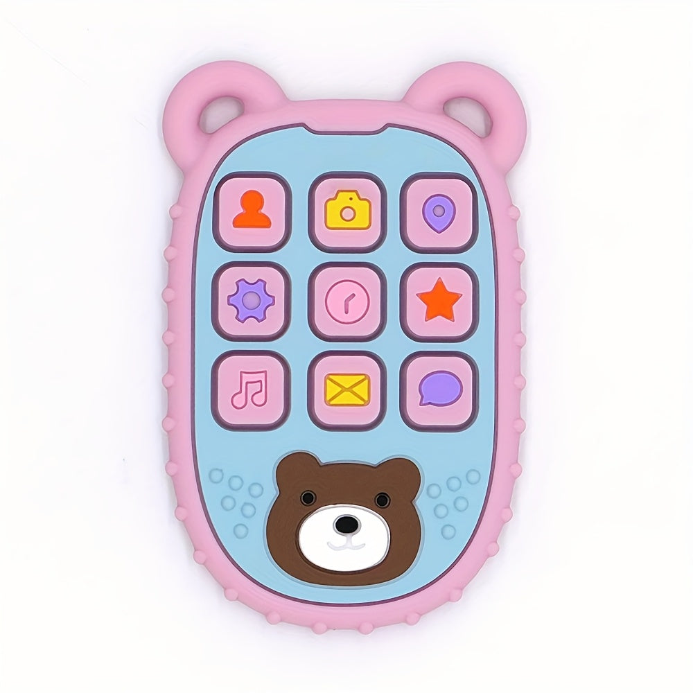 Cartoon Bear Silicone Remote Control Baby Teether Toy