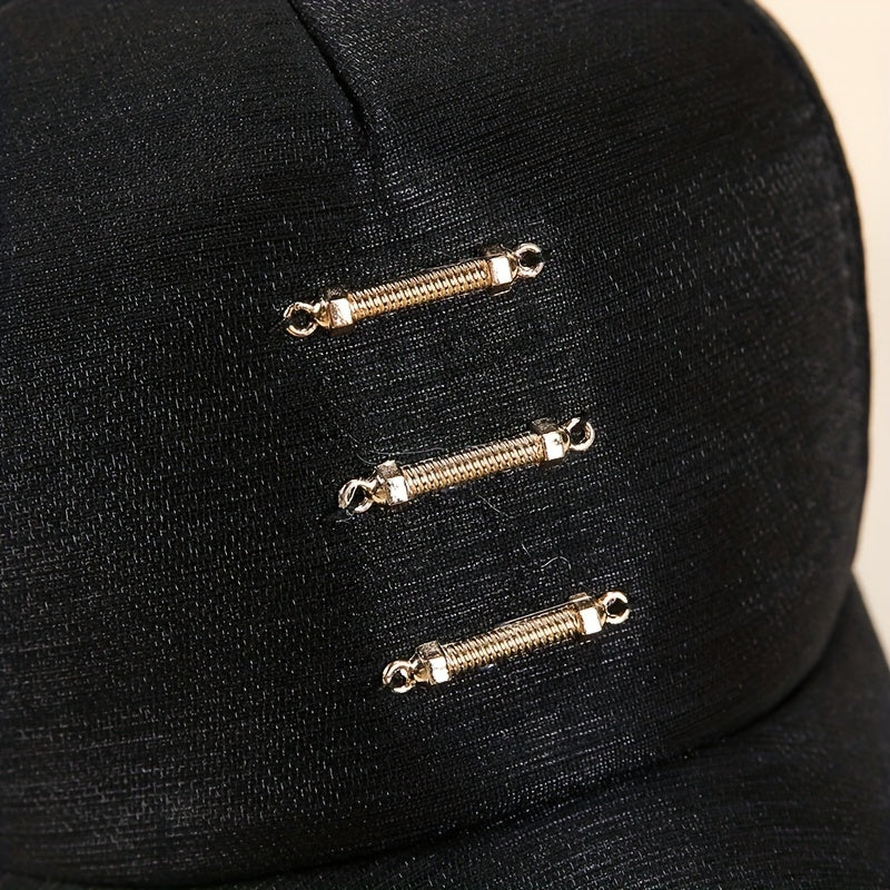 Iron Ring Decor Baseball Cap Hip Hop Dad Hats