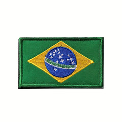 World Countries Embroidered Magic Seal Cloth Sticker Hook And Loop Patch
