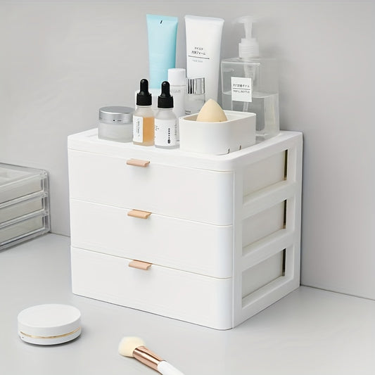 Plastic Desk Makeup Organizer with Drawer