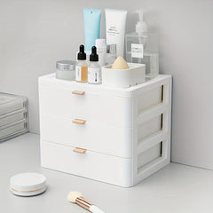 Plastic Desk Makeup Organizer with Drawer