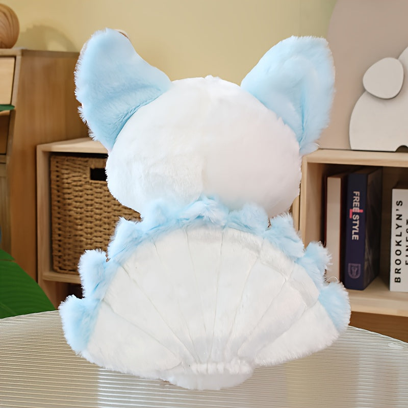 Fluffy Sitting Fox Plush Toy Soft Stuffed Animal for Home Decor or Gift