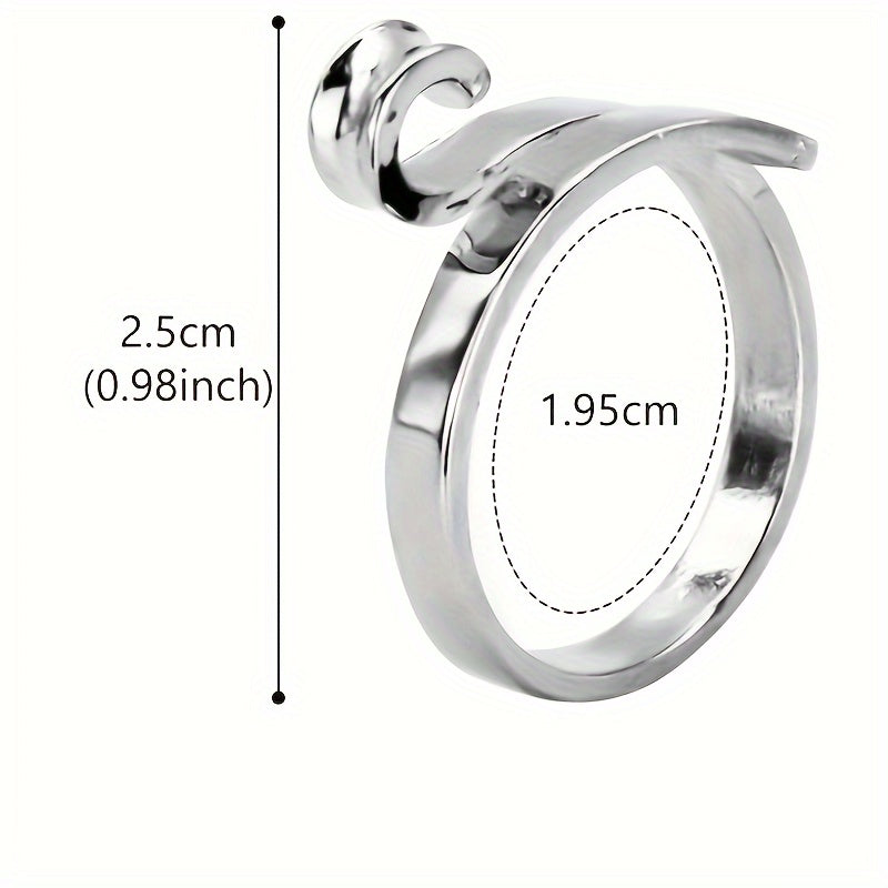 2pcs Open Crochet Ring for Finger Knitting Tools Adjustable Jewelry Accessories