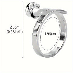 2pcs Open Crochet Ring for Finger Knitting Tools Adjustable Jewelry Accessories
