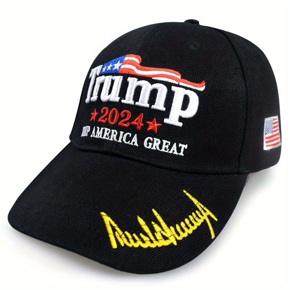 Letter Flag Embroidery Baseball Cap Casual Adjustable Sun Hat Unisex