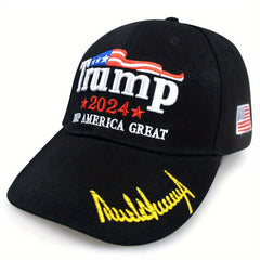 Letter Flag Embroidery Baseball Cap Casual Adjustable Sun Hat Unisex