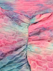 Tie Dye Honeycomb Running Shorts High Waist Yoga Activewear