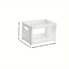 Double Layer Rack Bear Pattern Storage Rack Desktop Storage Rack