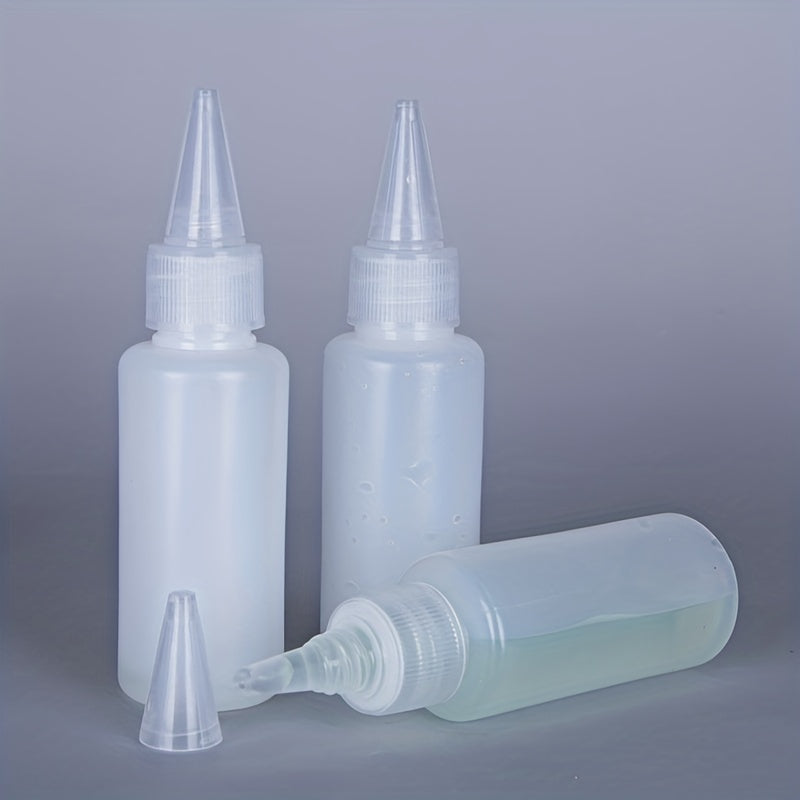 5pcs 30ml Pointed Nose Bottle PE Pigment Ink Extrusion Soft Sealing Drip Bottle