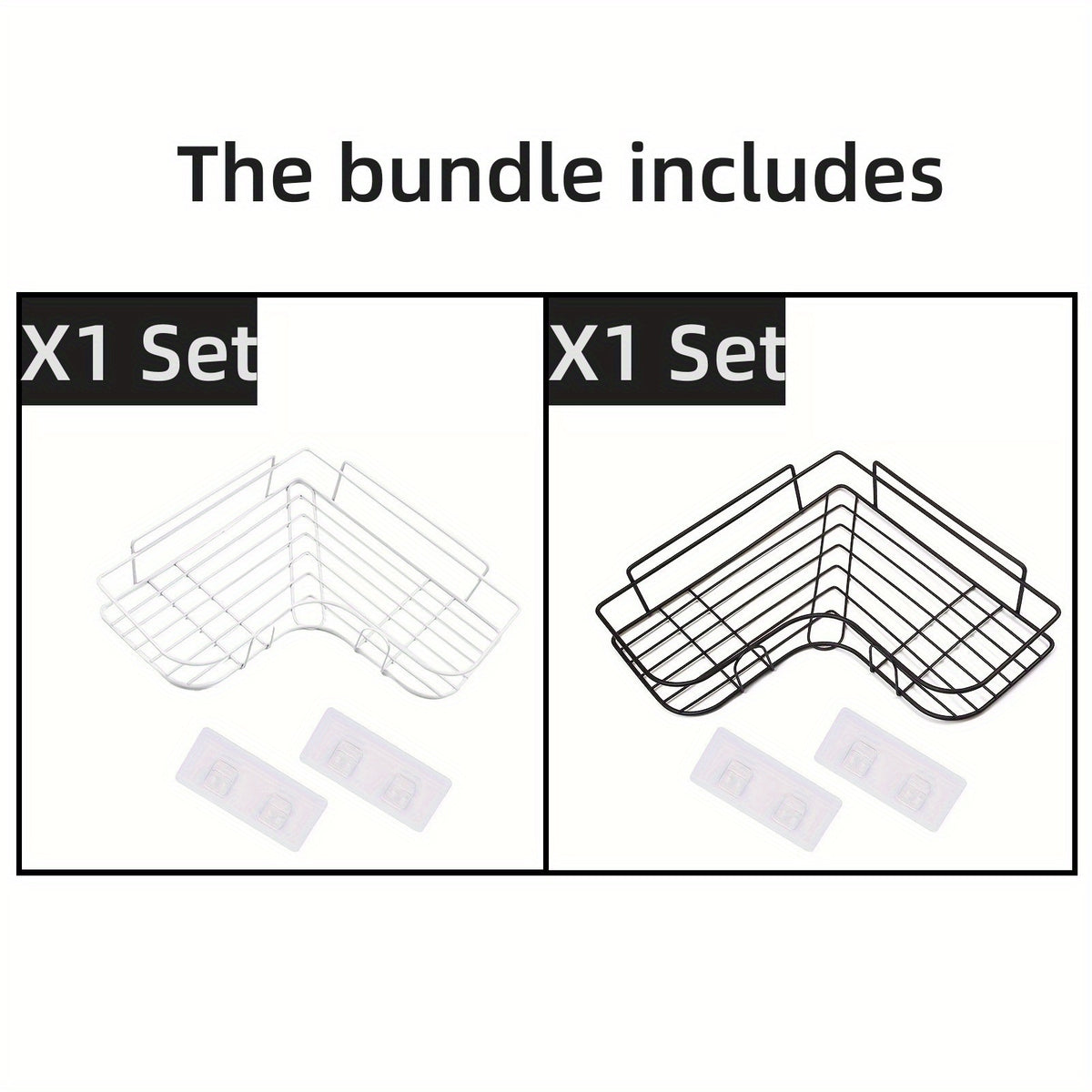 2pcs Metal Shelf Triangle Storage Organizer Rack