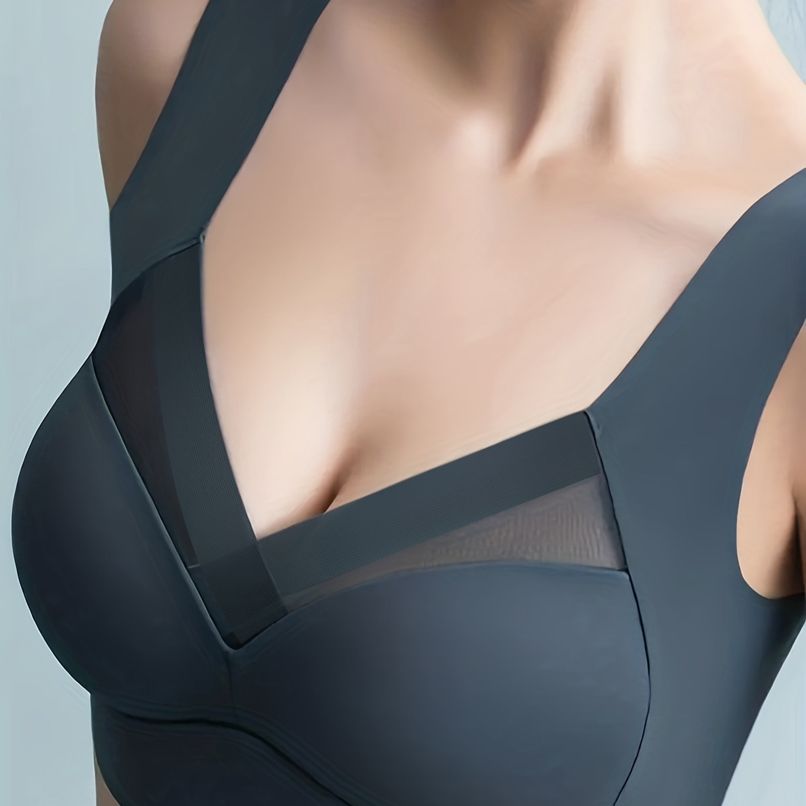 Breathable Mesh Wireless Bra Push Up Tank Lingerie