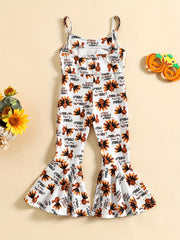Toddler Girls Turkey Cami Romper Jumpsuit
