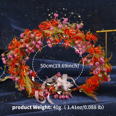 Bohemian Flower Crown Bridal Hair Accessory for Weddings